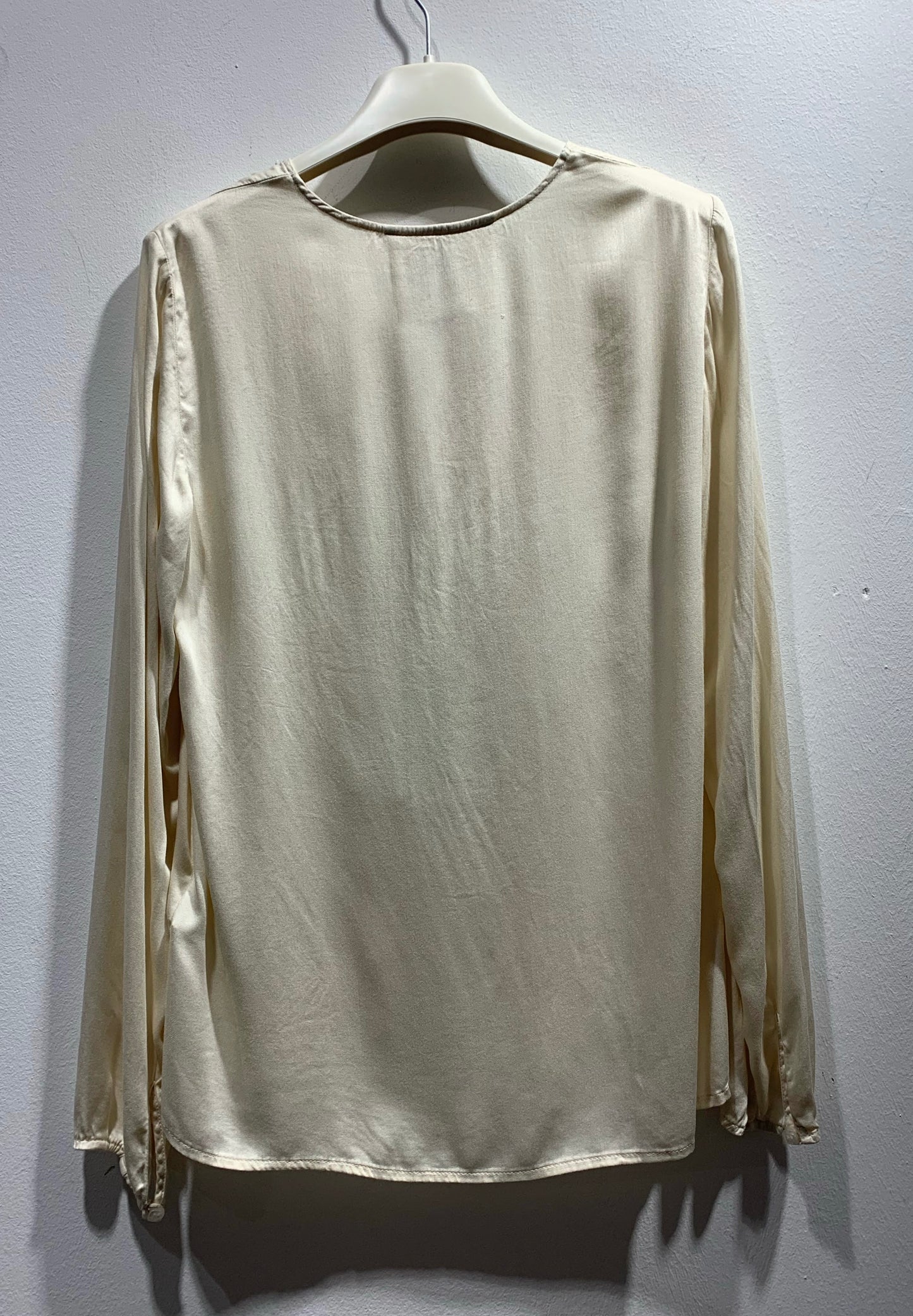 ALESSIA SANTI - Blusa volant, Crema