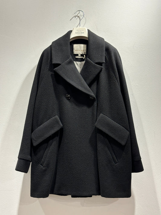 ALESSIA SANTI - Cappotto Caban misto lana, Nero