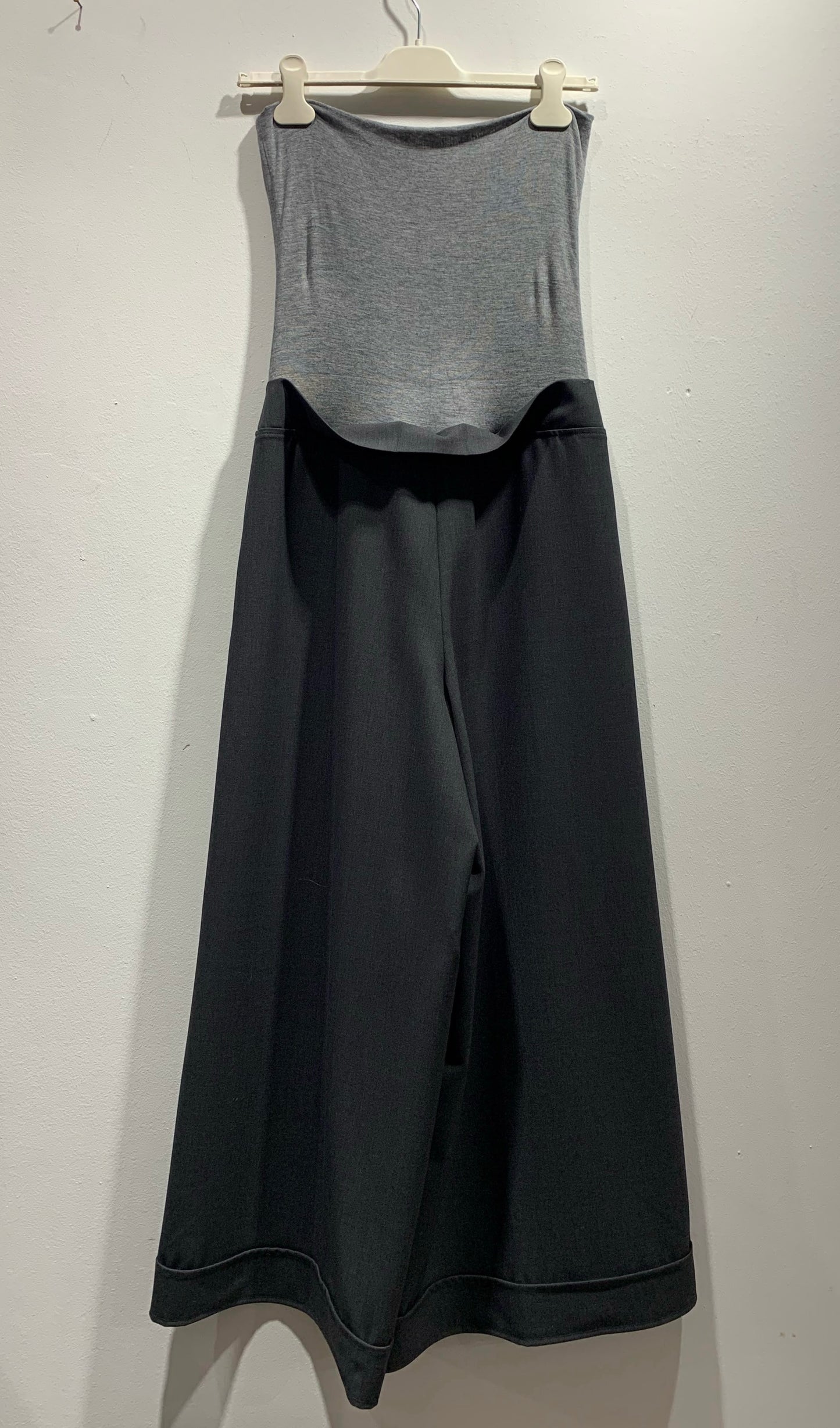 ALESSIA SANTI - Pantalone palazzo con fascia, Antracite