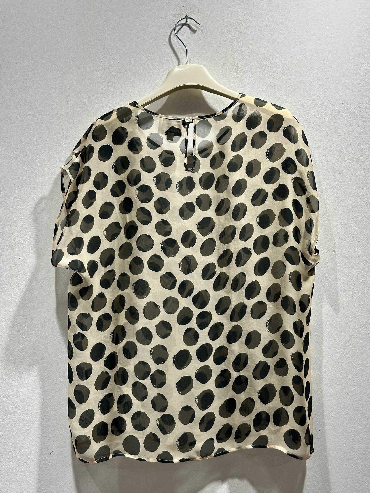 ALESSIA SANTI - Blusa pois rouches, Nero