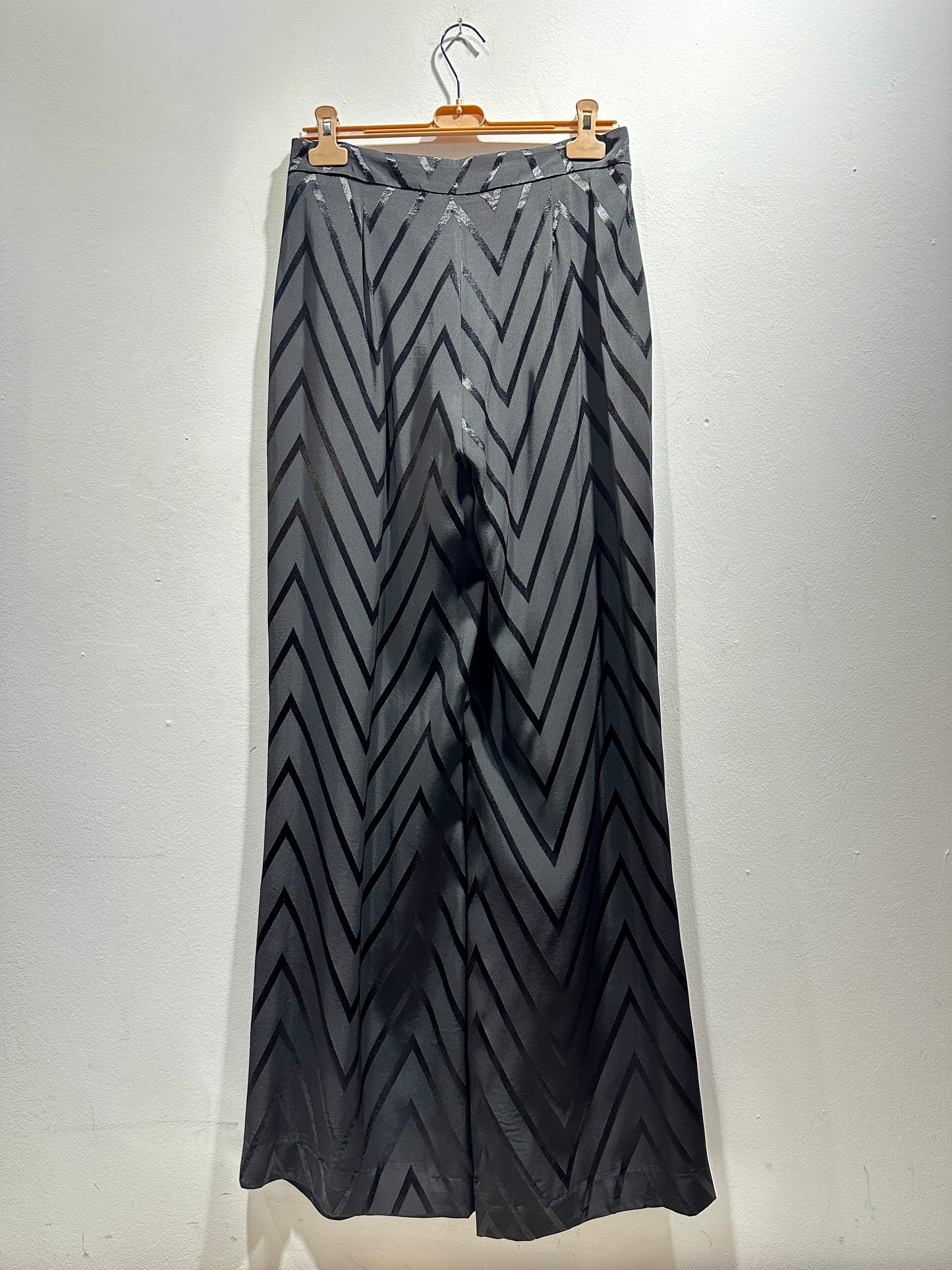 MANILA GRACE - Pantalone palazzo in viscosa, Nero