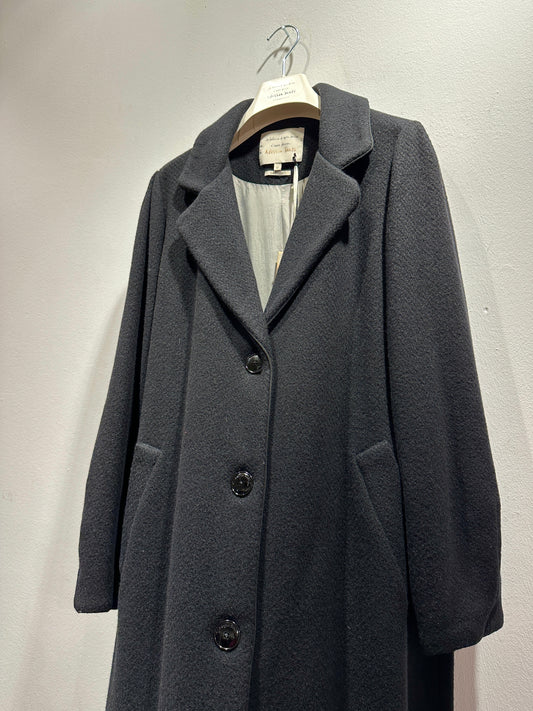 ALESSIA SANTI - Cappotto lungo misto lana con bottoni, Nero