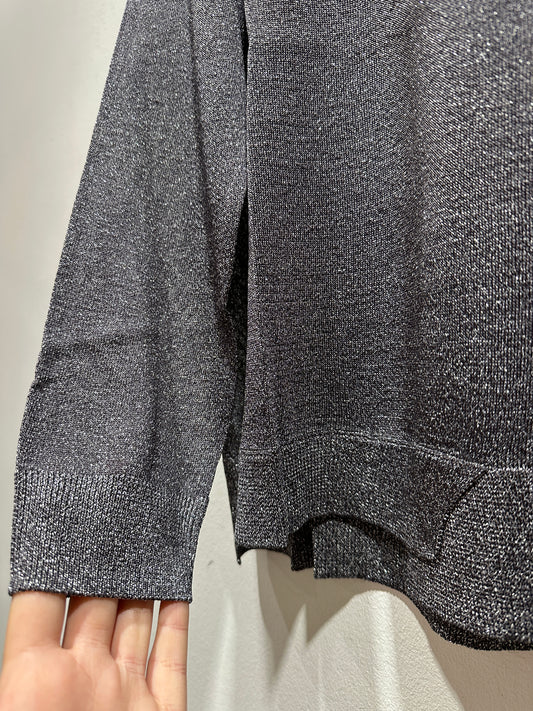 ALESSIA SANTI - Maglia inserti lurex, Antracite