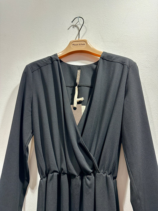 MANILA GRACE - Abito con scollo a V, Nero