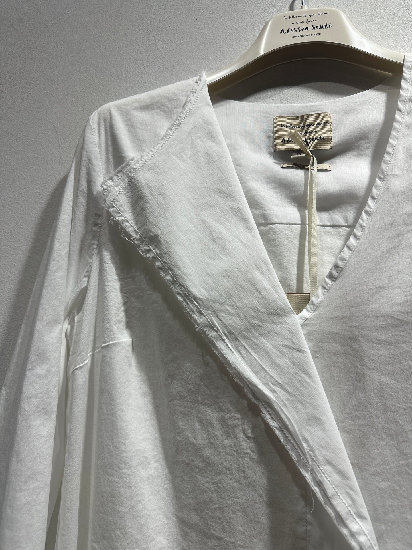 ALESSIA SANTI - Blusa scollo V, Bianco