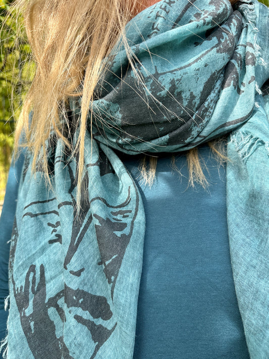 RUNDHOLZ - Sciarpa Stampa Fumetti, Ink