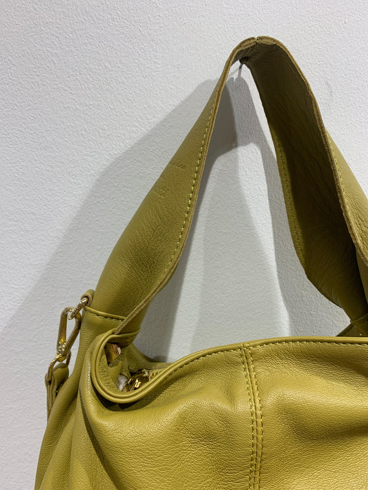 ALESSIA SANTI - Borsa in pelle con tracolla, senape