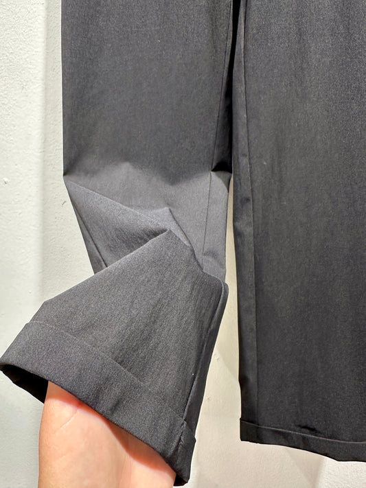 TADASHI - Pantalone con risvolto, Nero