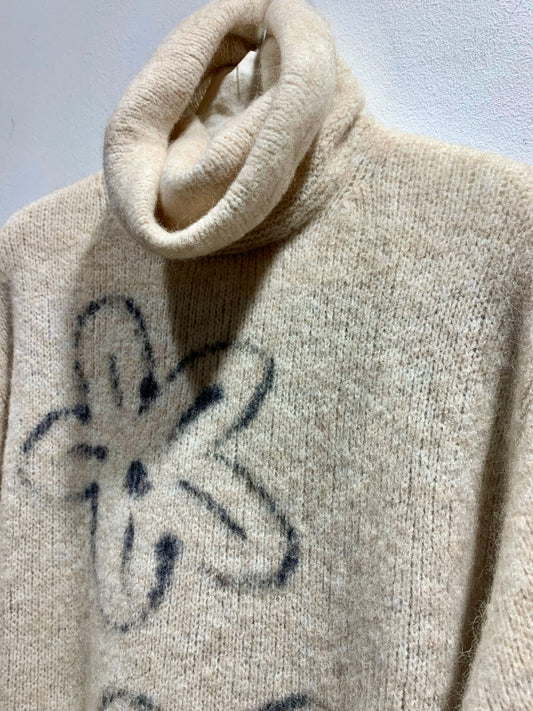 ALESSIA SANTI - Dolcevita misto lana e alpaca, Crema