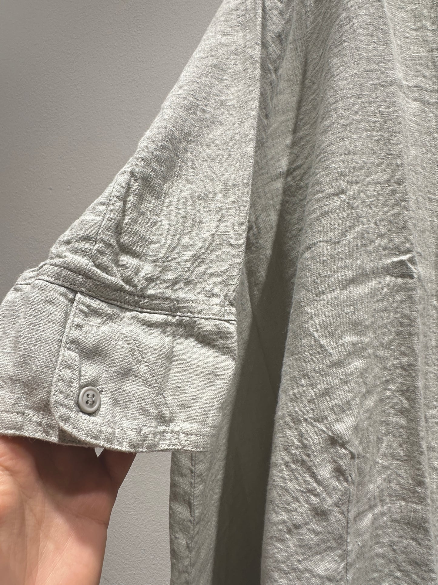 RUNDHOLZ - Camicia over in lino, Grey