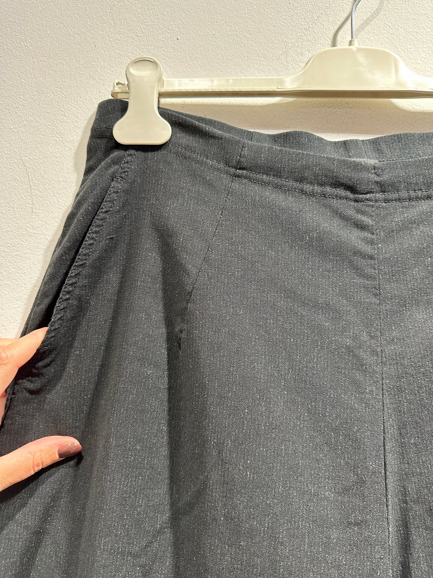 RUNDHOLZ - Pantalone baggy misto lana, Black Stripe