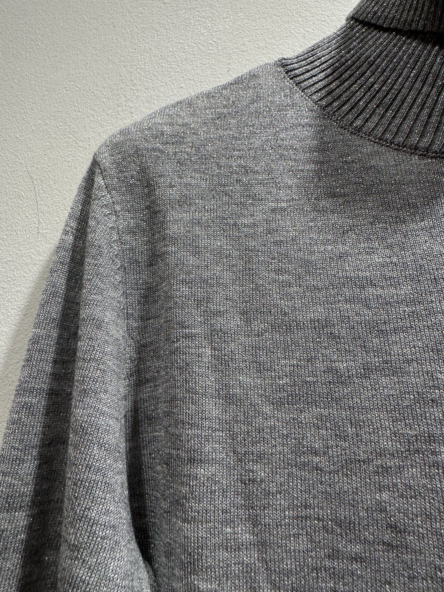 ALESSIA SANTI - Maglia dolcevita spacco, Grigio