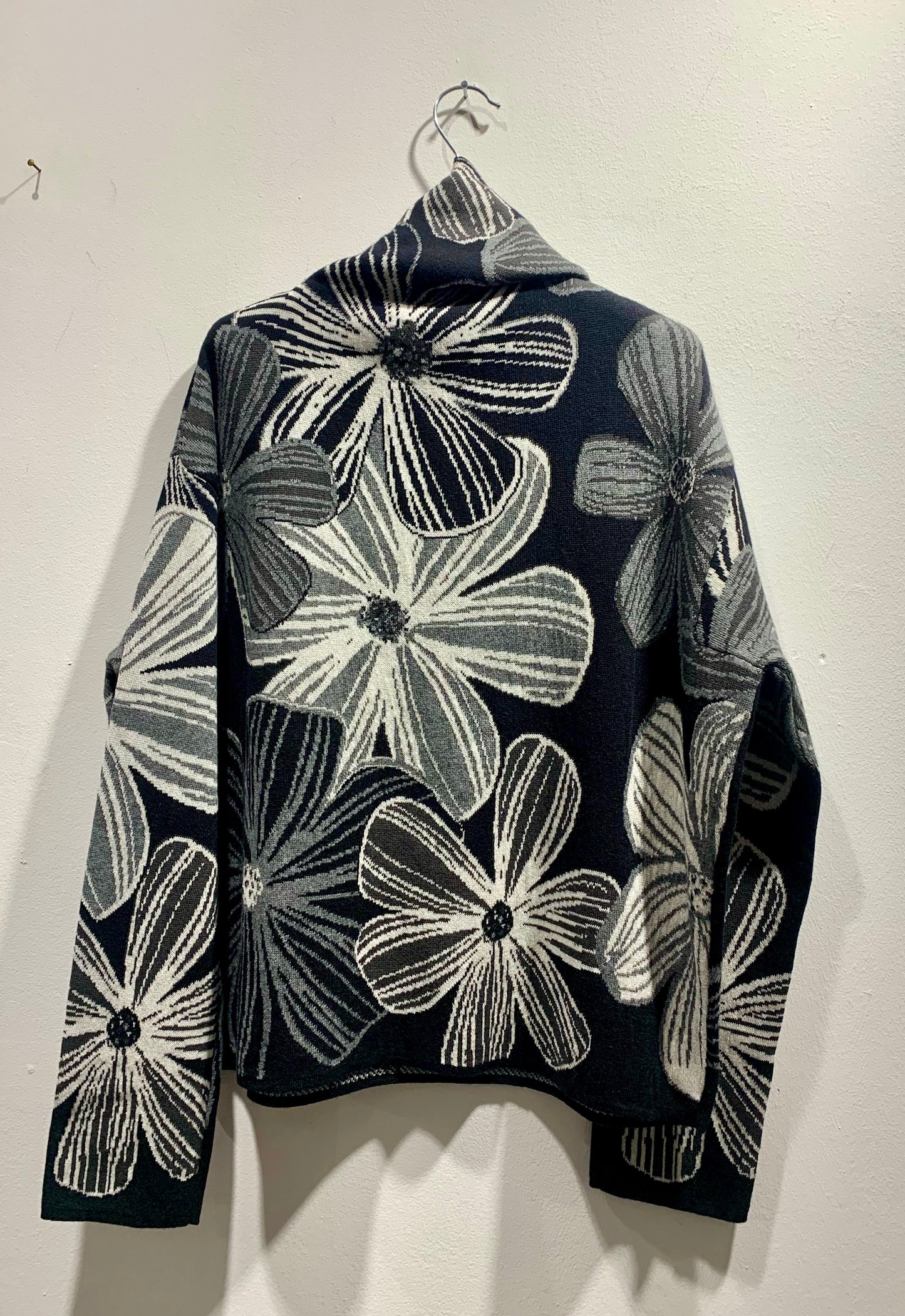 ALESSIA SANTI - Dolcevita stampa floreale, Nero