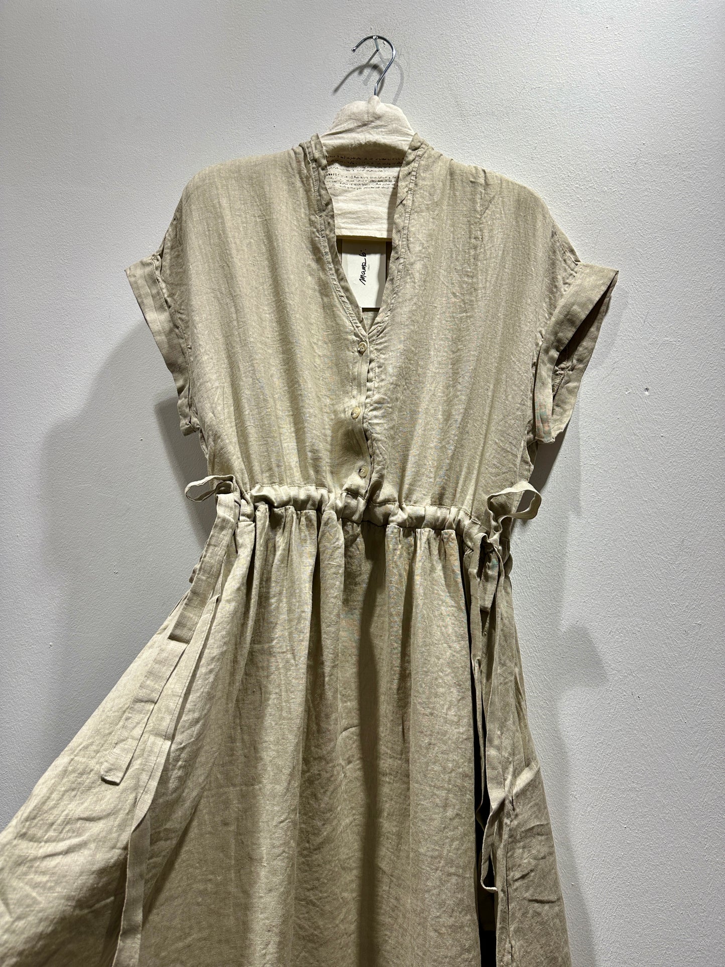 MAMA B - Abito in lino Lucido, Grezzo