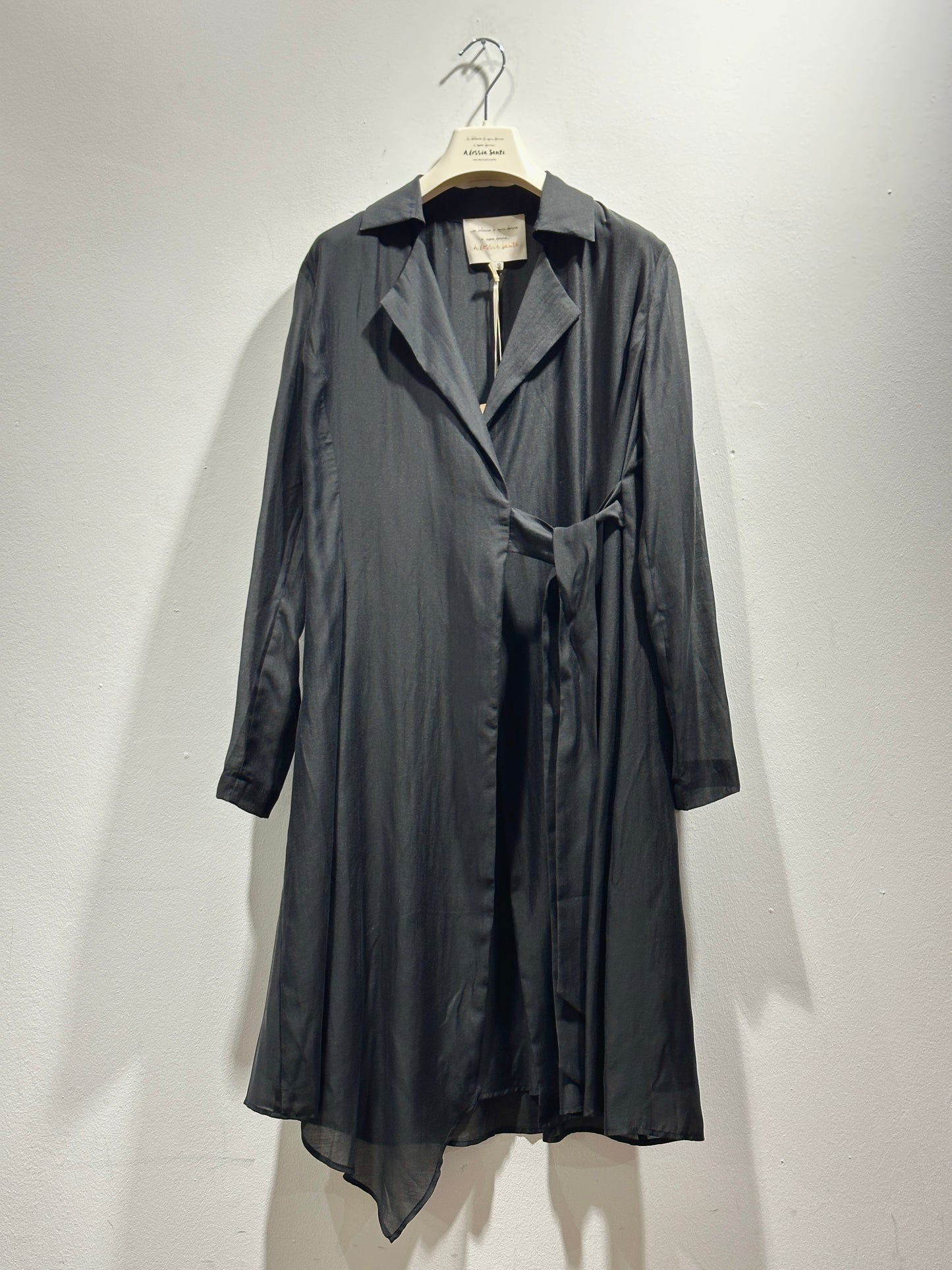 ALESSIA SANTI - Spolverino trench a portafoglio, Nero