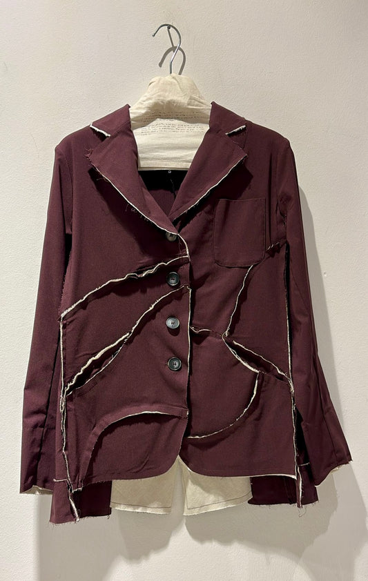 MANESERA - Giacca con tagli, Vino