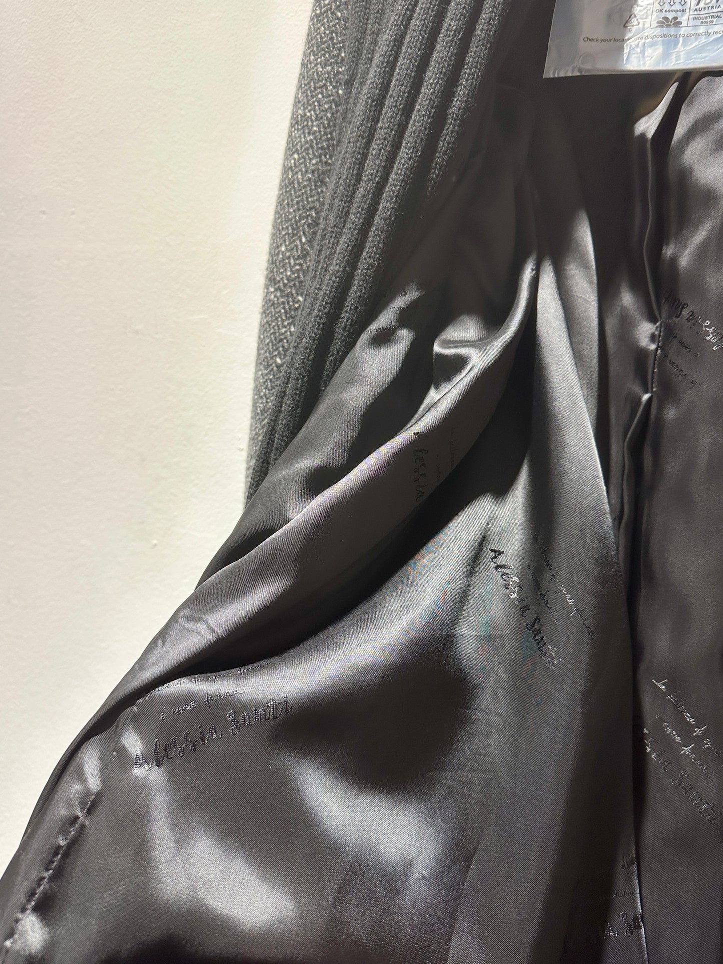 ALESSIA SANTI - Cappotto lungo misto lana, Nero