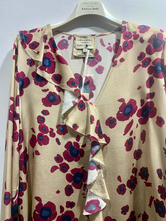 ALESSIA SANTI - Blusa fantasia floreale in viscosa