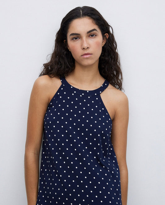 YERSE - Abito lungo pois, Blu