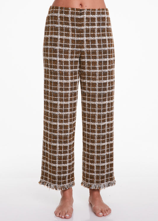 ALESSIA SANTI - Pantalone pied de poule, Verde