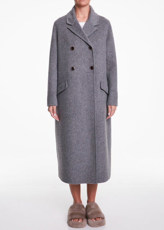 ALESSIA SANTI - Cappotto lungo doppiopetto, Grigio