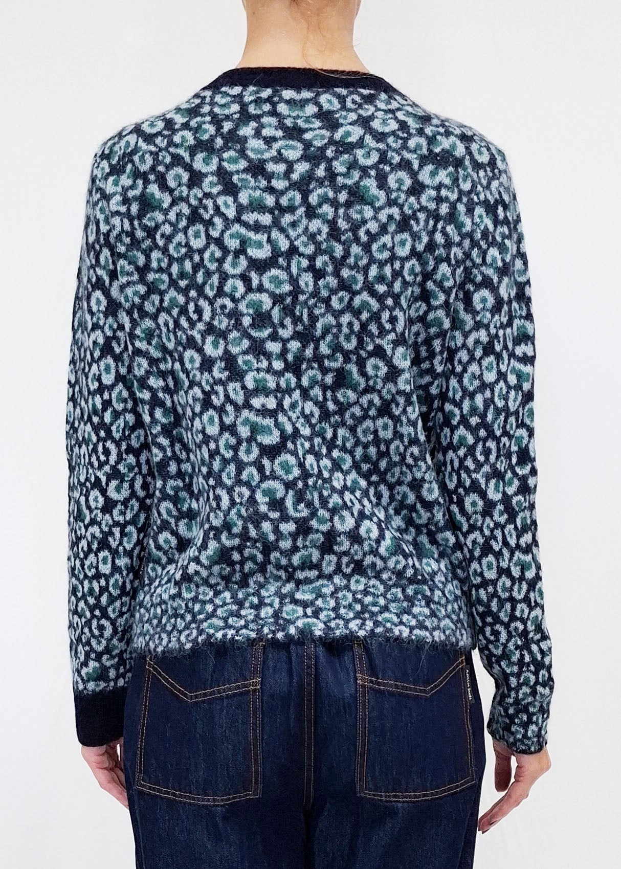 ALESSIA SANTI - Maglione misto alpaca stampato, Blu