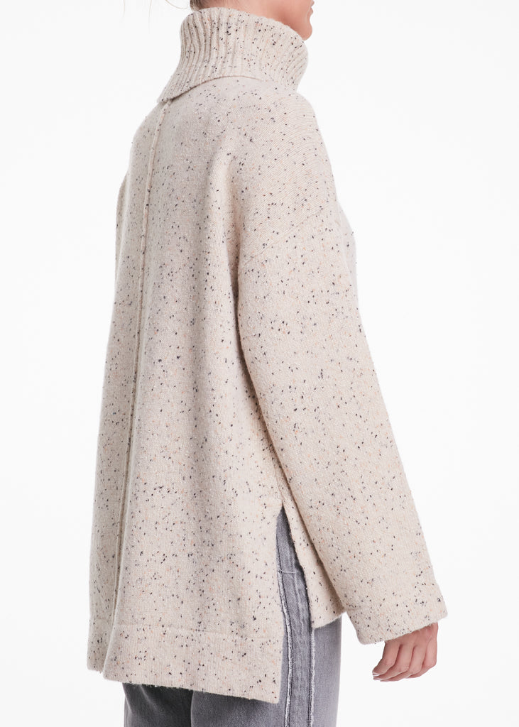 ALESSIA SANTI - Dolcevita in lana con inserti, Crema