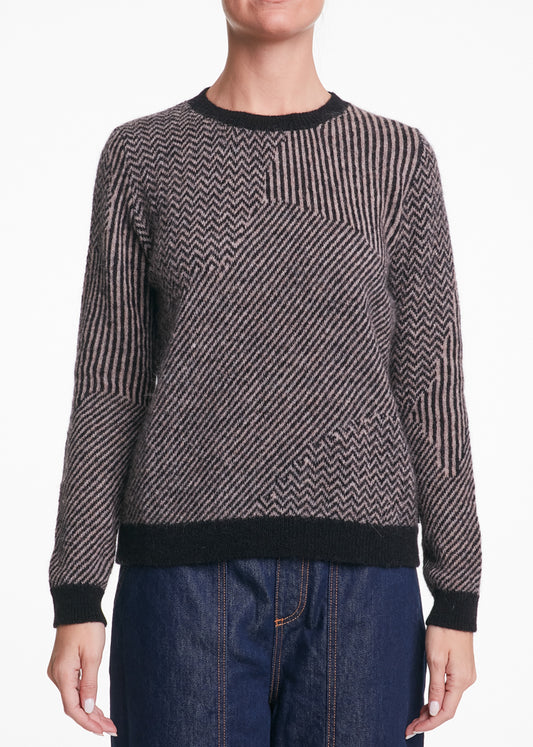 ALESSIA SANTI - Maglione misto lana e alpaca, Nero