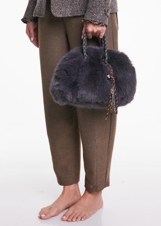 ALESSIA SANTI - Borsa pelo, Grigio