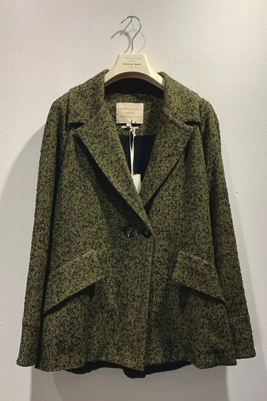 ALESSIA SANTI - Giacca caban spigato, Verde
