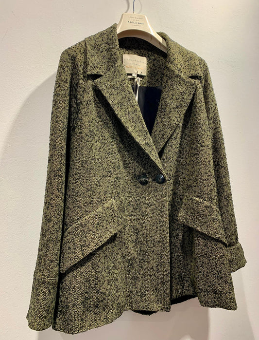 ALESSIA SANTI - Giacca caban spigato, Verde