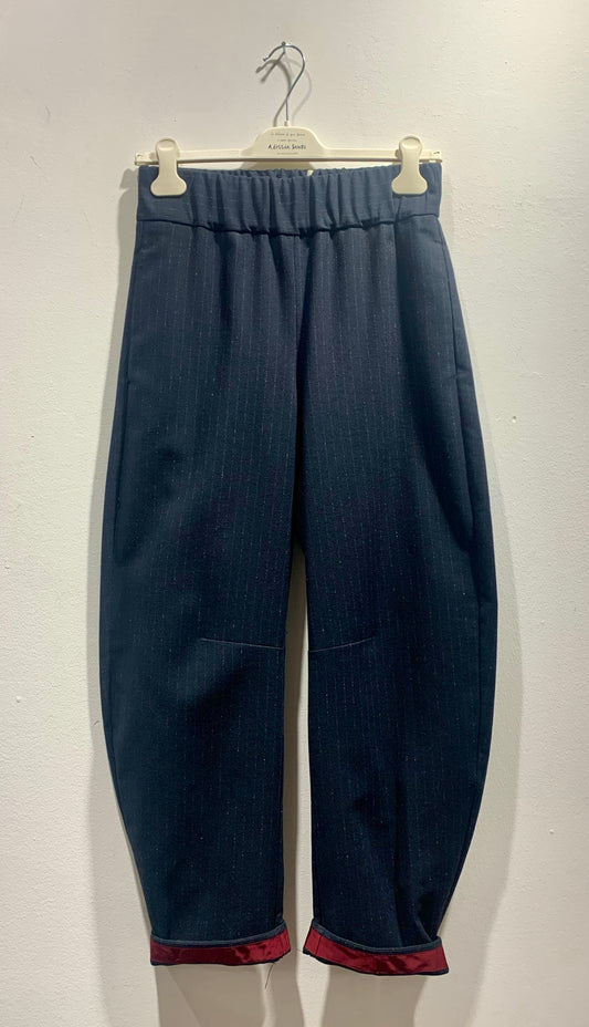 ALESSIA SANTI - Pantalone gessato, Blu