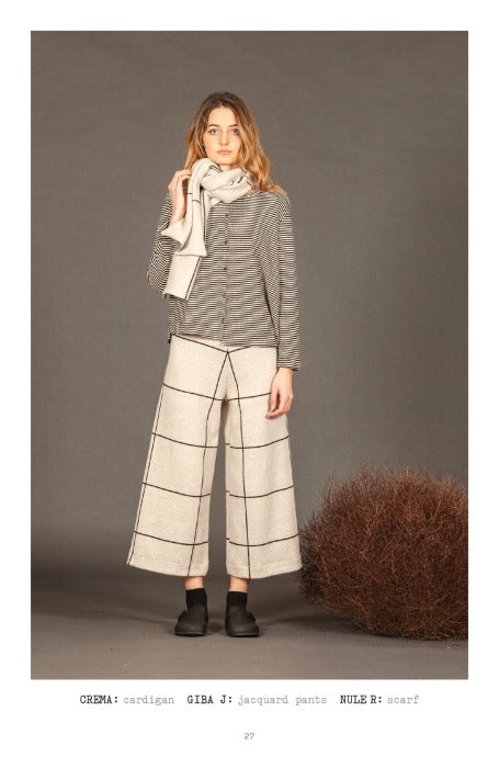 MAMA B - Pantalone Giba J Effetto Reticolo, Nero