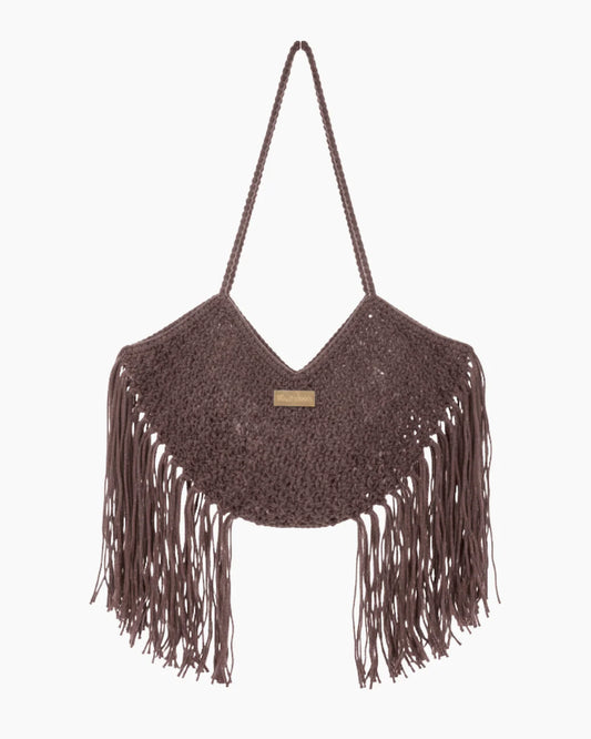 SHUIA SHUIA - Borsa crochet Mouna, Marrone
