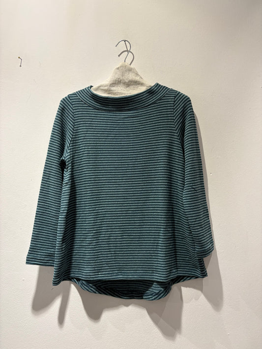 MAMA B - Maglia Victoria - microriga Atlantic-melange