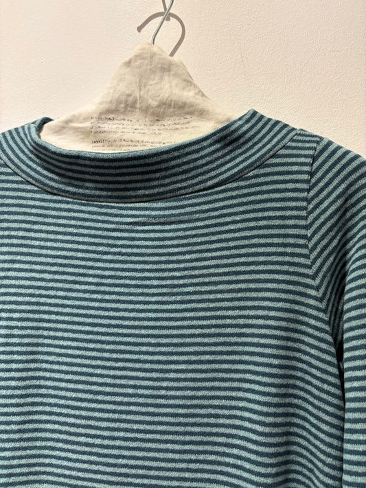 MAMA B - Maglia Victoria - microriga Atlantic-melange