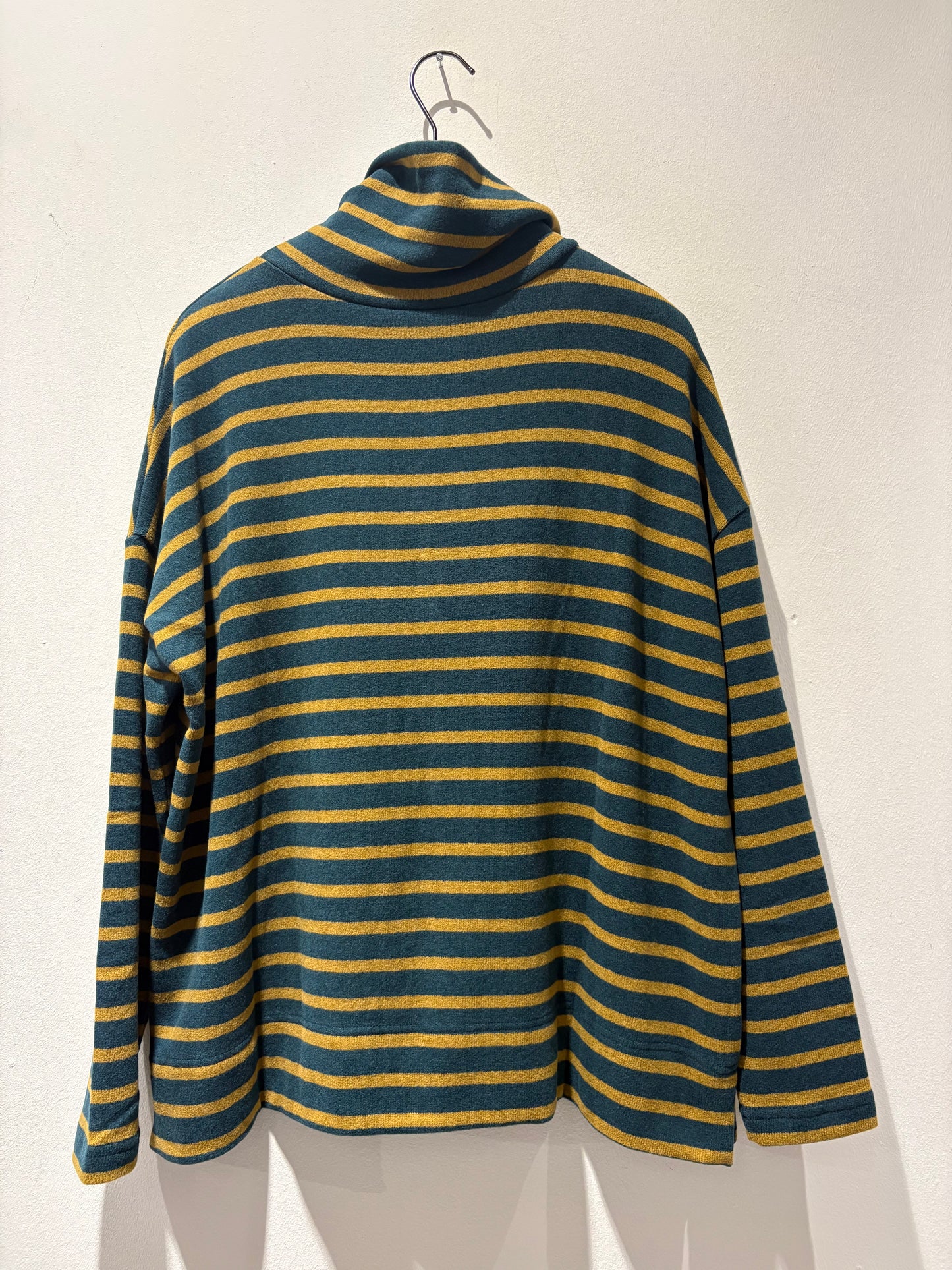 MAMA B - Maglia Jade riga atlantic- caramello