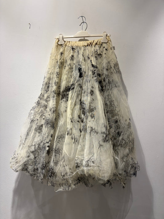 TADASHI - Gonna in tulle panna-nera