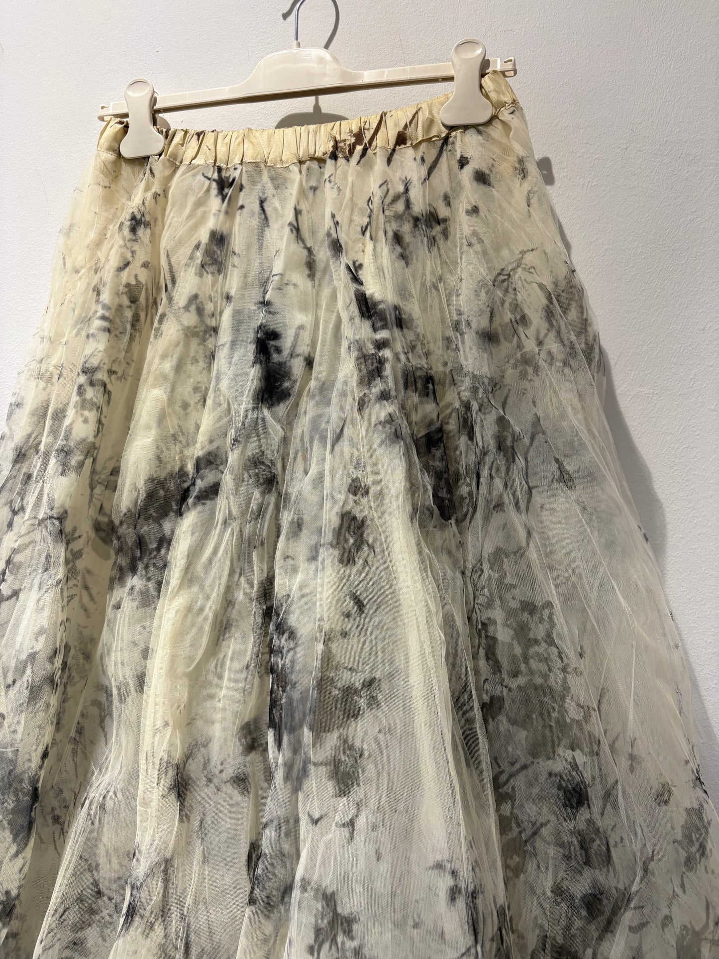 TADASHI - Gonna in tulle panna-nera