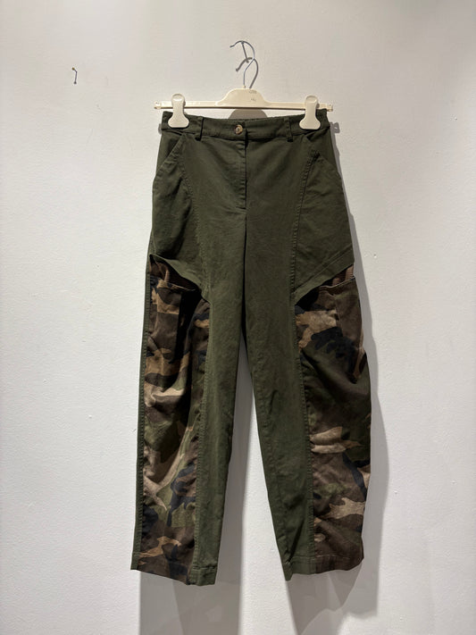 TADASHI - Pantalone militare con inserti.