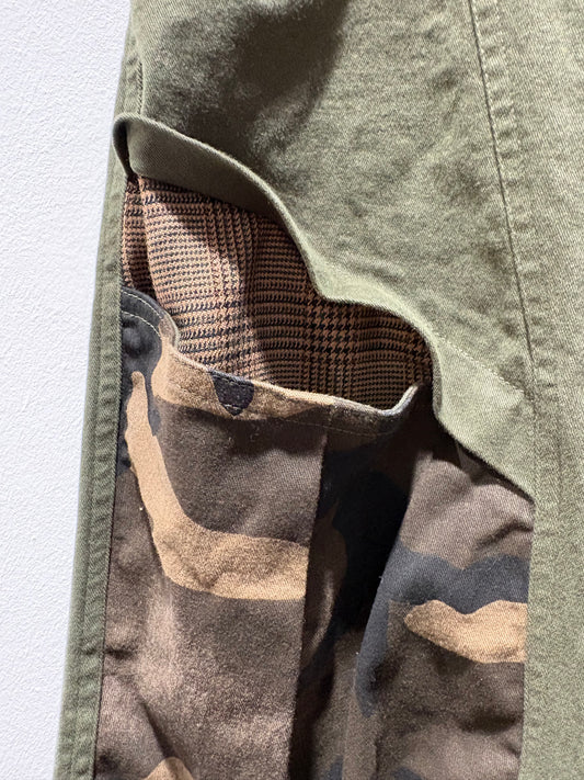 TADASHI - Pantalone militare con inserti.