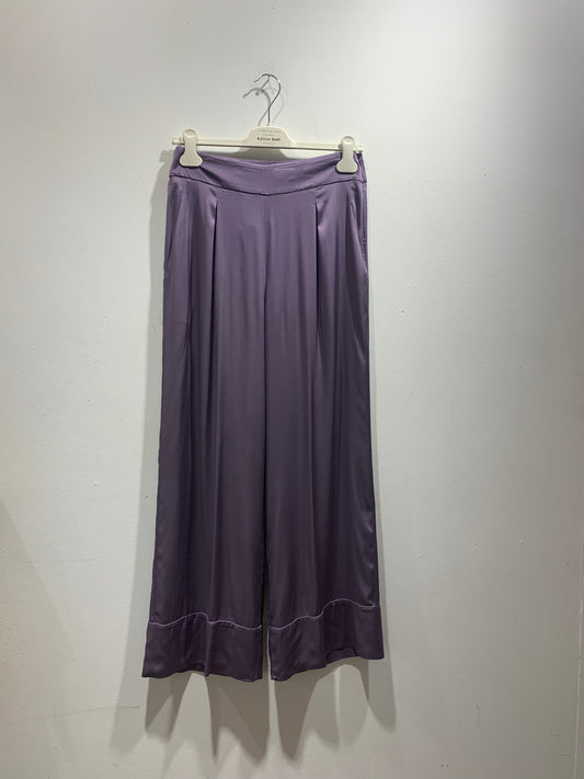 ALESSIA SANTI - Pantalone morbido tinta unita, Glicine