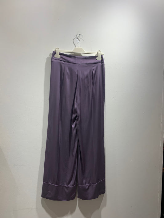 ALESSIA SANTI - Pantalone morbido tinta unita, Glicine