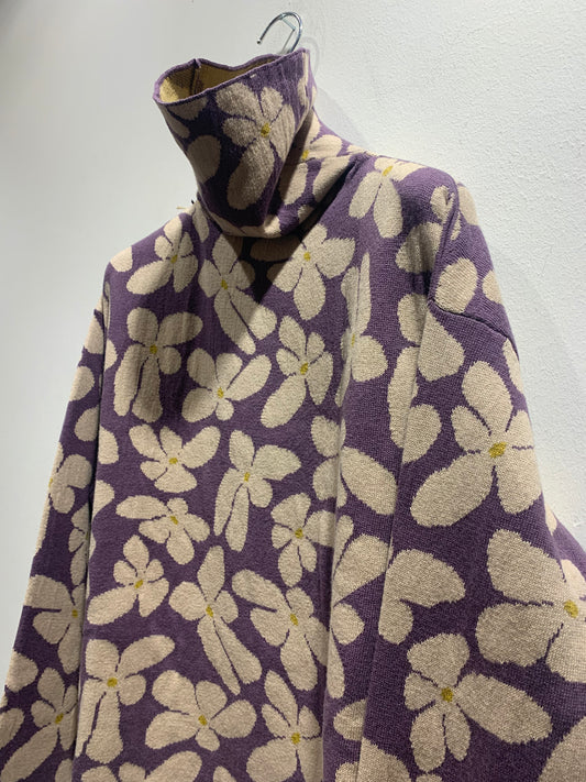 ALESSIA SANTI - Maglia stampa floreale, Lilla/Cipria