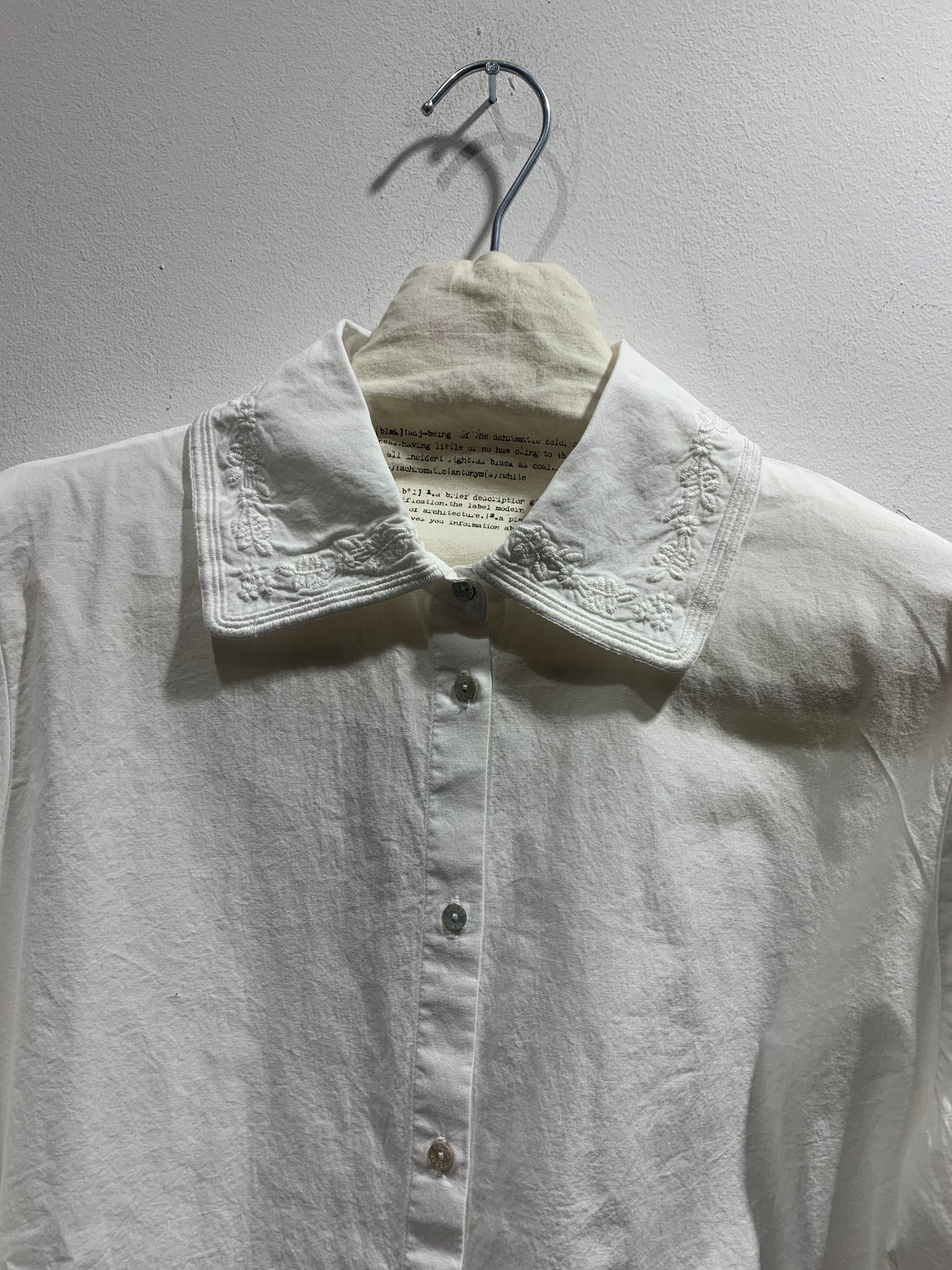 YERSE - Camicia due tessuti, Bianca