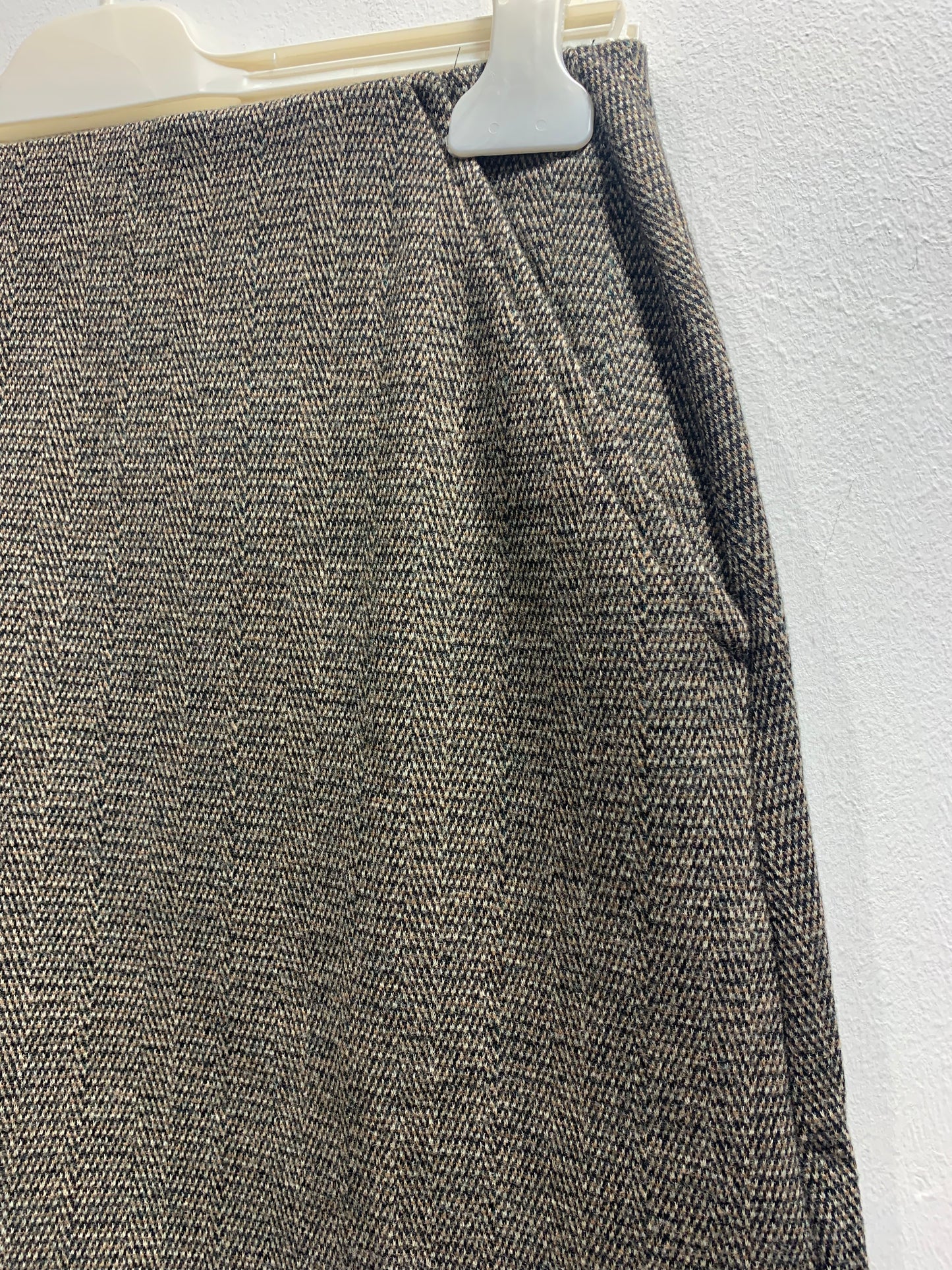 YERSE - Gonna effetto spigato elasticizzata, Khaki