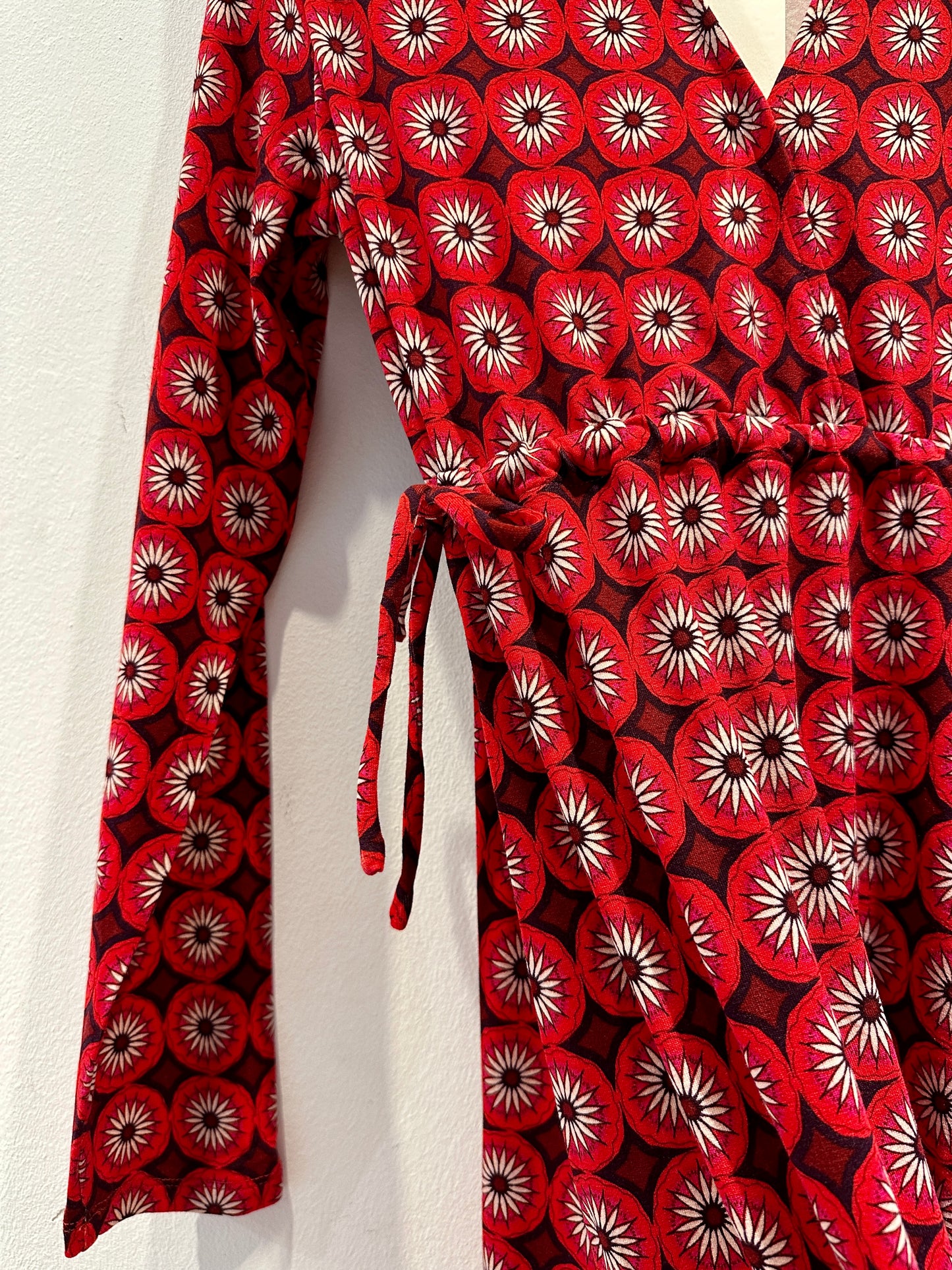 SURKANA - Abito lungo con coulisse, Rosso