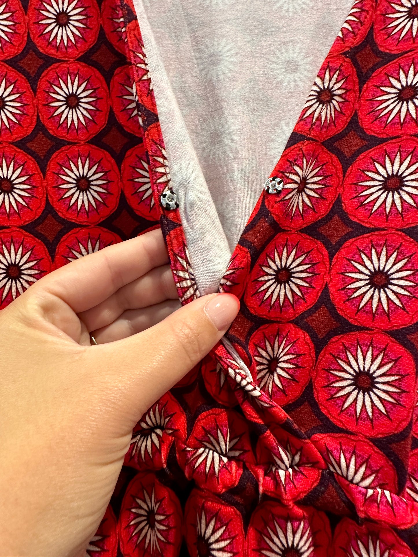 SURKANA - Abito lungo con coulisse, Rosso