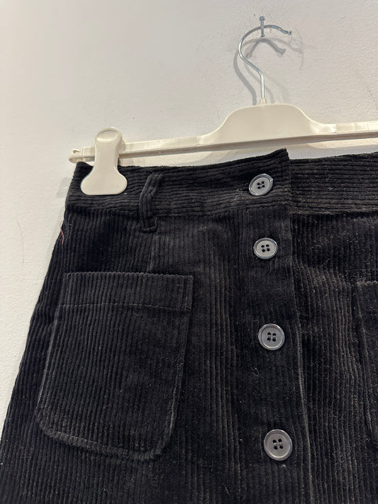 SURKANA - Gonna in velluto a coste, Nero