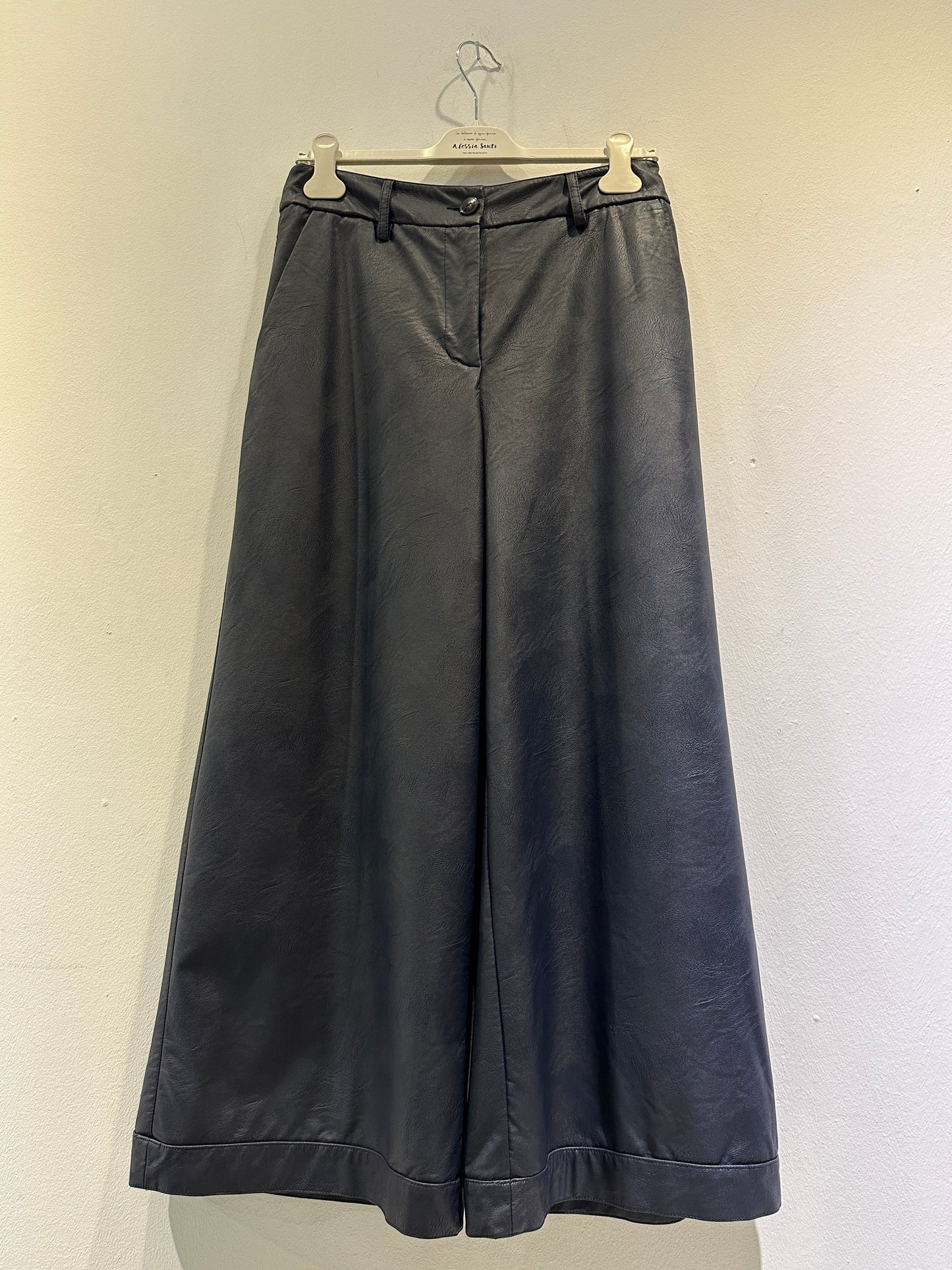 ALESSIA SANTI - Pantalone ecopelle, Blu